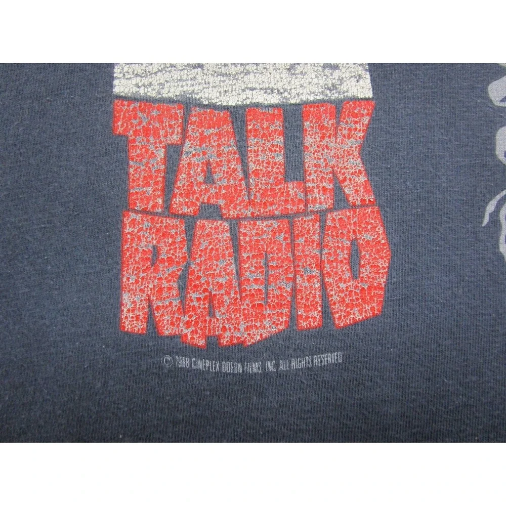 Vintage Movie Promo T Shirt Size (XL) Oliver Stone 1980's Talk Radio Long Sleeve